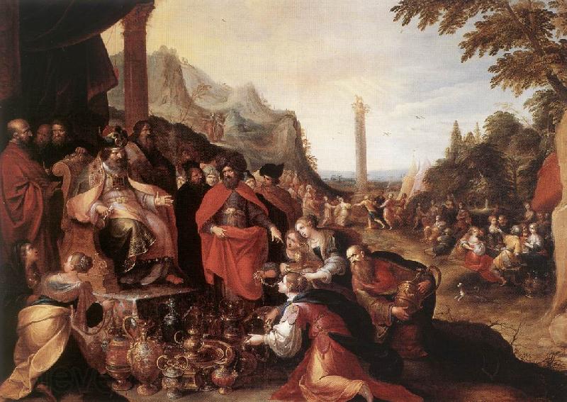 FRANCKEN, Ambrosius Worship of the Golden Calf dj Norge oil painting art